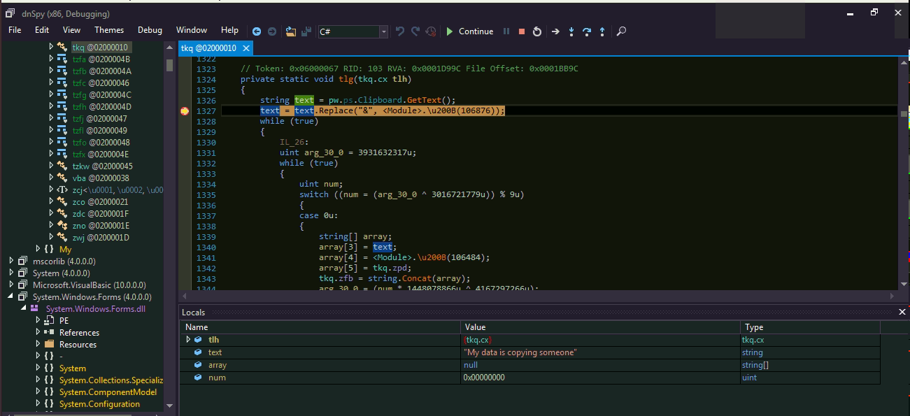 Fig. 12 Getting a copy of the clipboard data