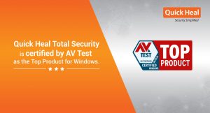 Quick Heal Total Security certified as Top Product by AV-TEST