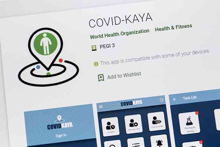 COVID-KAYA app available in the Google Play area