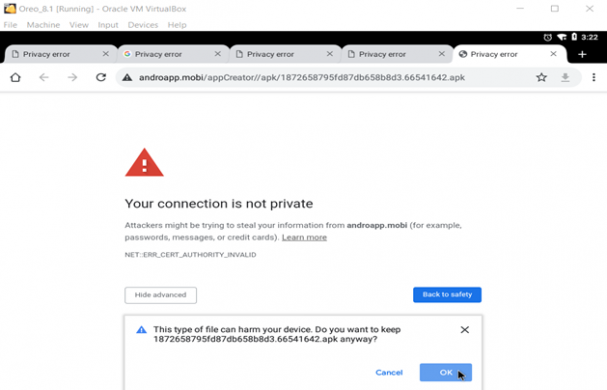 Fig.2 Downloading apk file 