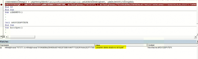 Fig 5: Shadow copies Delete