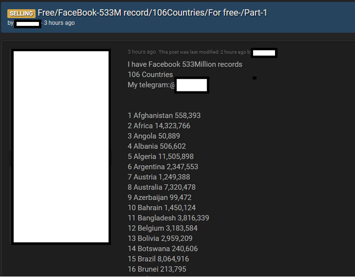 Facebook Data Leak Facebook Data Leak