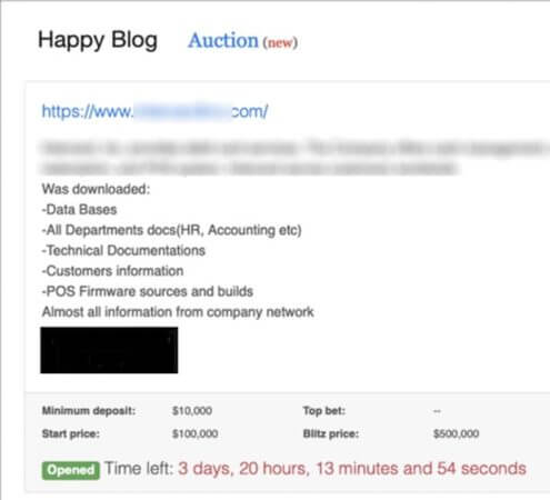 Happy Blog REvil Auction