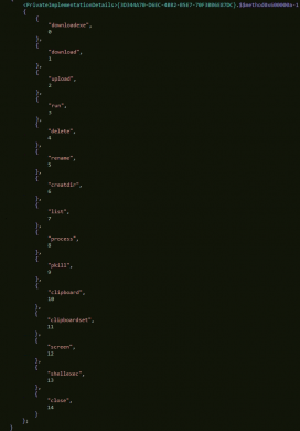 Fig 7. Commands used to exfiltrate data.
