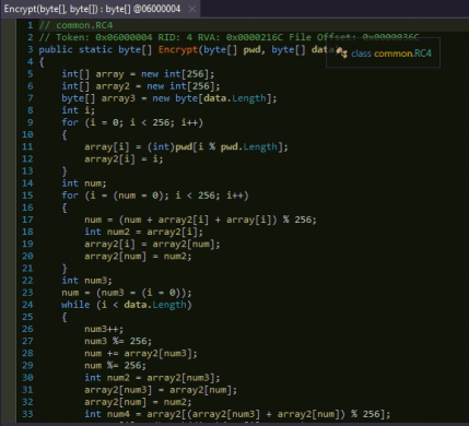 Fig 8. Use RC4 encryption