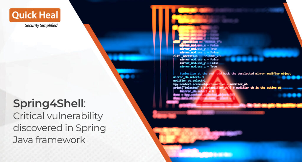 Zero-Day vulnerability CVE-2022-22965 in Spring Framework