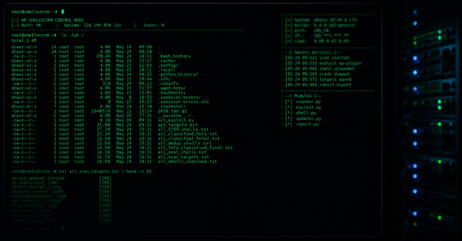 Exposed Hacker Server Reveals WP-SHELLSTORM Backdooring Thousands of WordPress Sites