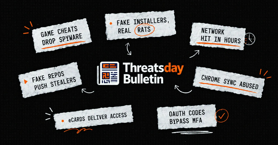 ThreatsDay: Game Cheat Spyware, 24-Hour Ransomware, Chrome Sync Stalking + 12 More Stories
